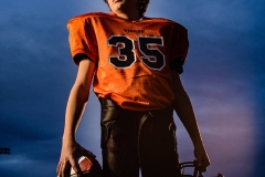 football portrait of young boy
