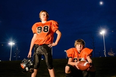 football portrait of brothers