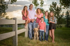 outdoor Family portrait with dog